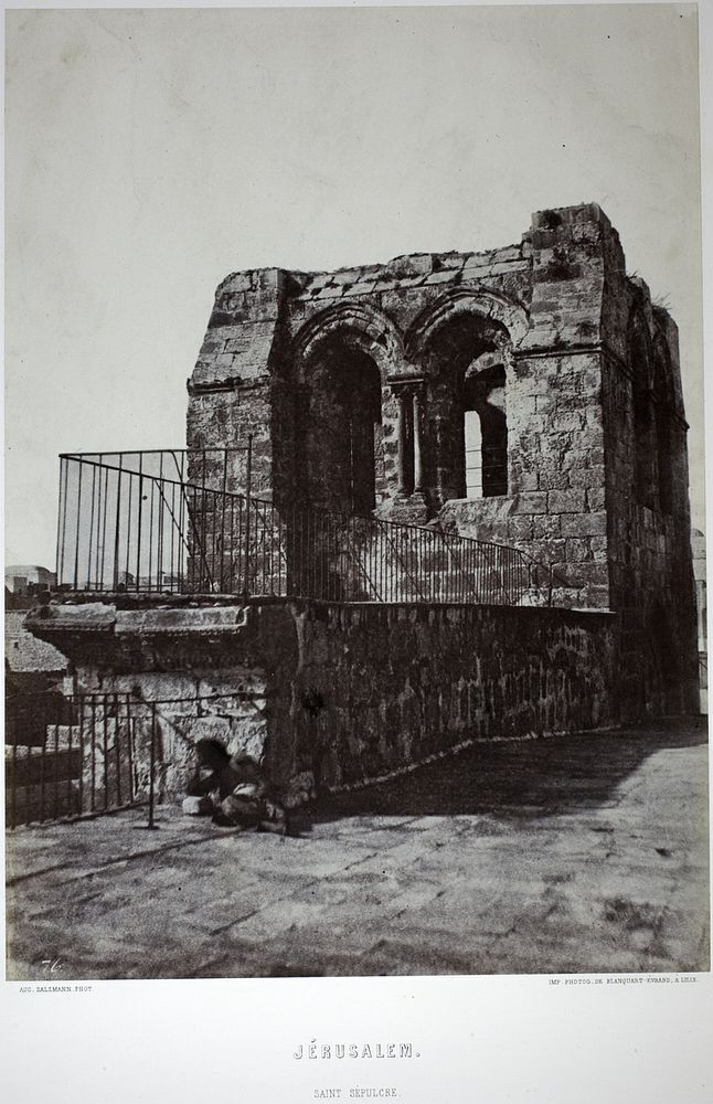 Jerusalem, Church of the Holy Sepulchre (Jérusalem, Saint-Sépulcre) by Auguste Salzmann