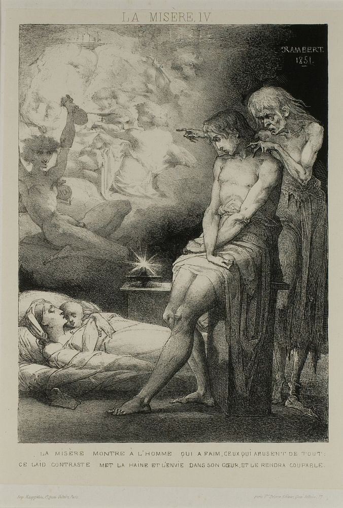 Plate Four from Misery by Charles Rambert