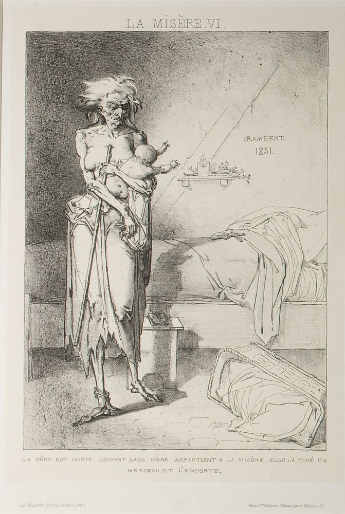 Plate Six from Misery by Charles Rambert