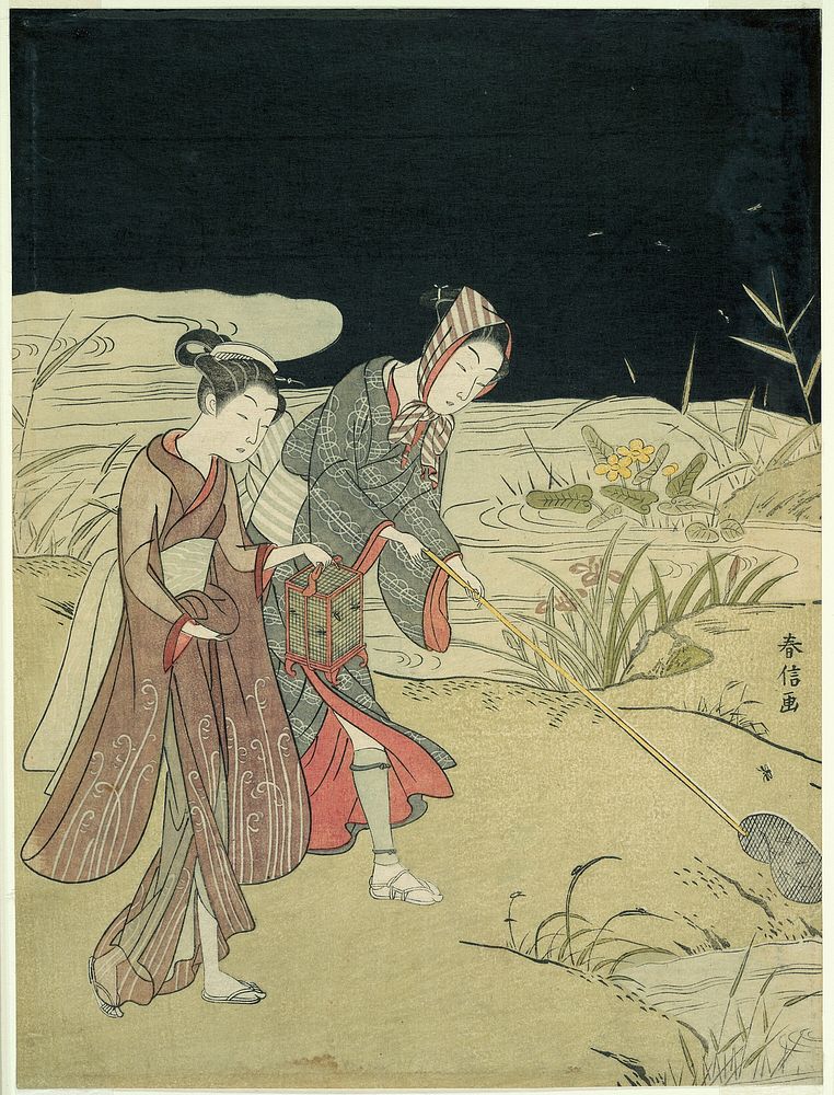 Catching Fireflies by Suzuki Harunobu