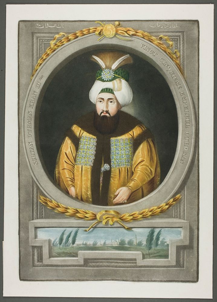 Othman Kahn III, from Portraits of the Emperors of Turkey by John Young