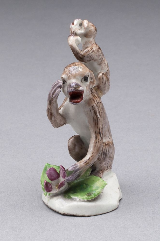 Two Monkeys by Bow Porcelain Factory