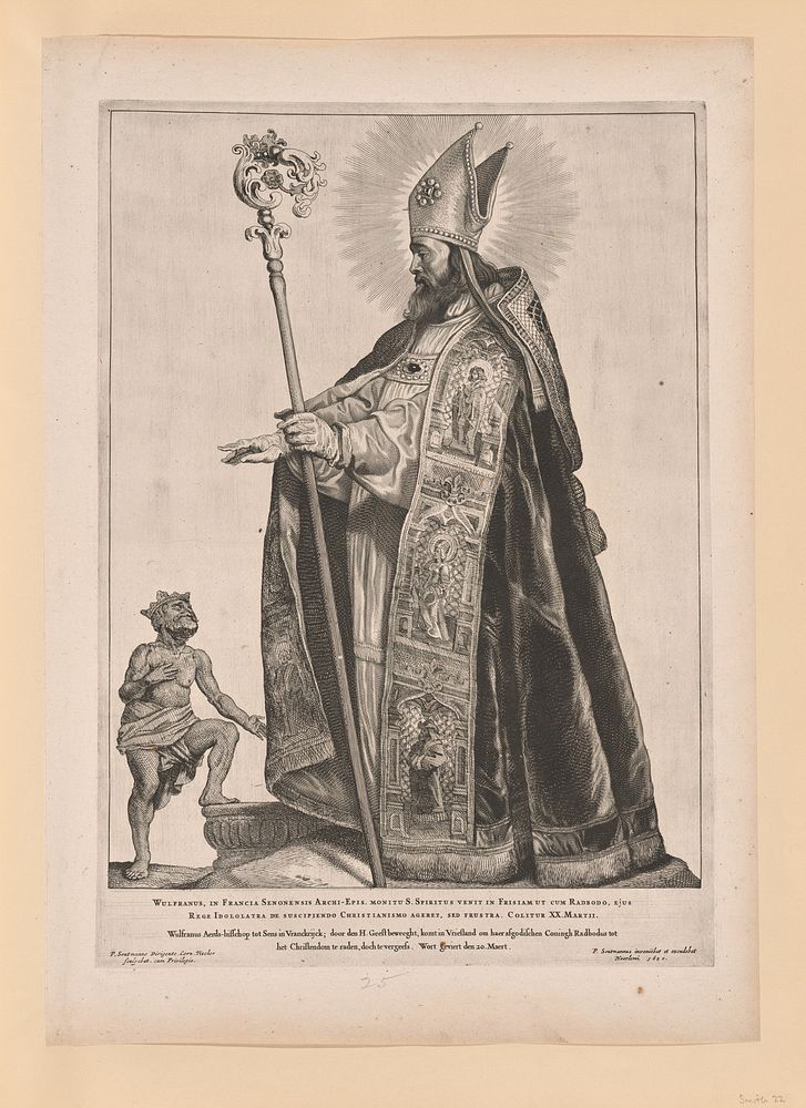 Saint Swithbert, from Saints of the North and South Netherlands by Cornelis Visscher