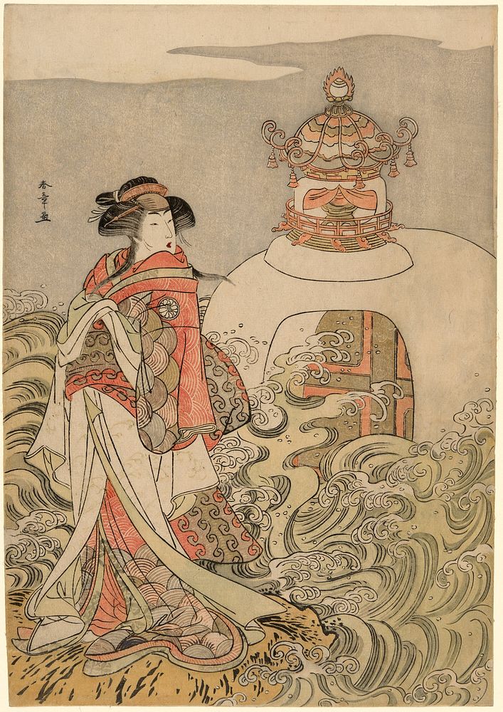 Actor Segawa Kikunojô III as the Dragon Princess in the Play “Saki Masuya Ume no Kachidoki” by Katsukawa Shunsho