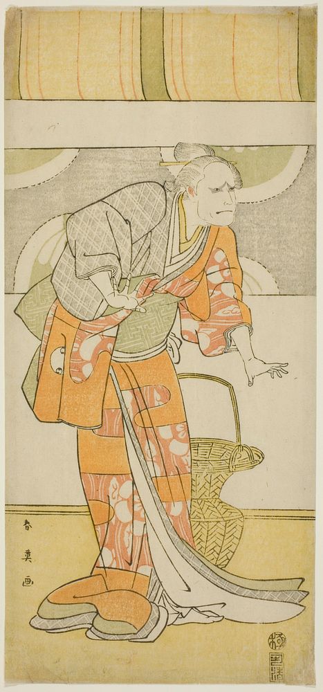 Actor Arashi Ryûzô II as Hachijô in “Pillar Calendar of the Genji and Heike Clans” (“Gempei hashira-goyomi”) by Katsukawa…