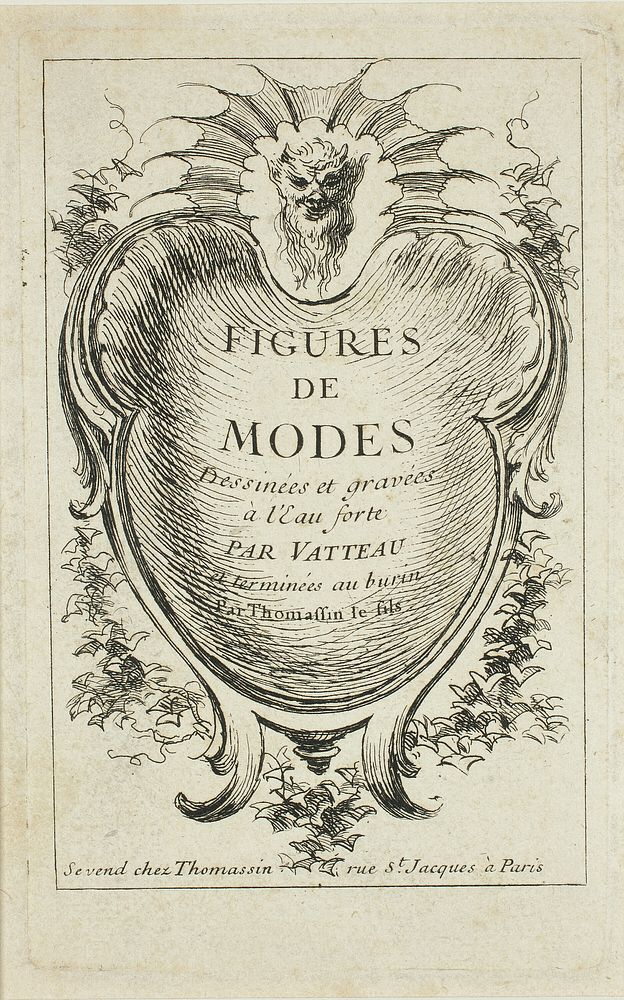 Title Page, from Figures de modes by Jean Antoine Watteau