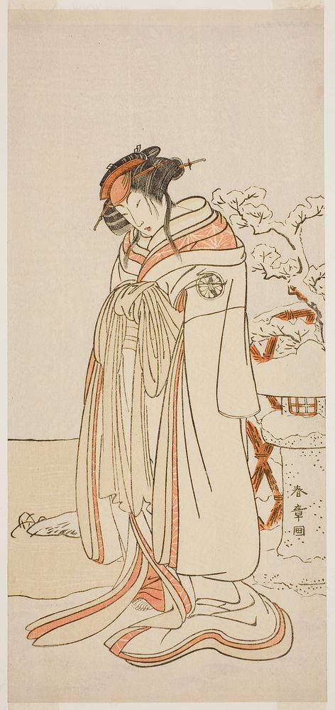 The Actor Segawa Kikunojo III as the Courtesan Kisewata (Tagasode) (?) in the Play Hana-zumo Genji Hiiki (?), Performed at…