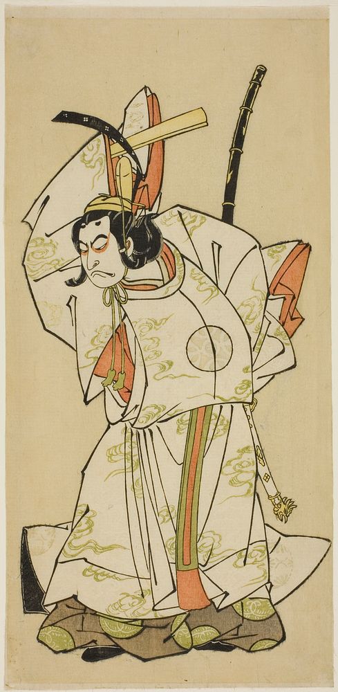 The Actor Nakamura Nakazo I as Prince Koreakira (?) in the Play Gohiiki Kanjincho, Performed at the Nakamura Theater in the…