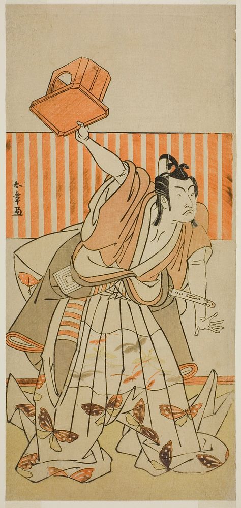 The Actor Ichikawa Monnosuke II as Ageha no Chokichi Disguised as Soga no Goro Tokimune in the Play Kaido Ichi Yawaragi…