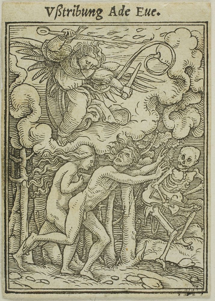 Adam and Eve Driven out of Paradise by Hans Holbein, the younger
