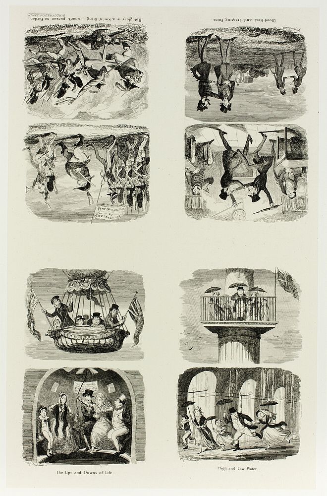 High and Low Water from George Cruikshank's Steel Etchings to The Comic Almanacks: 1835-1853 (top left) by George Cruikshank