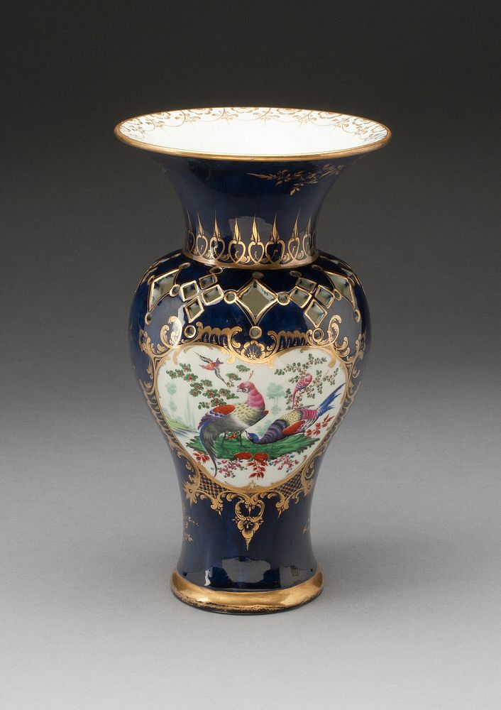 Vase (part of a pair) by Worcester Porcelain Factory (Manufacturer)