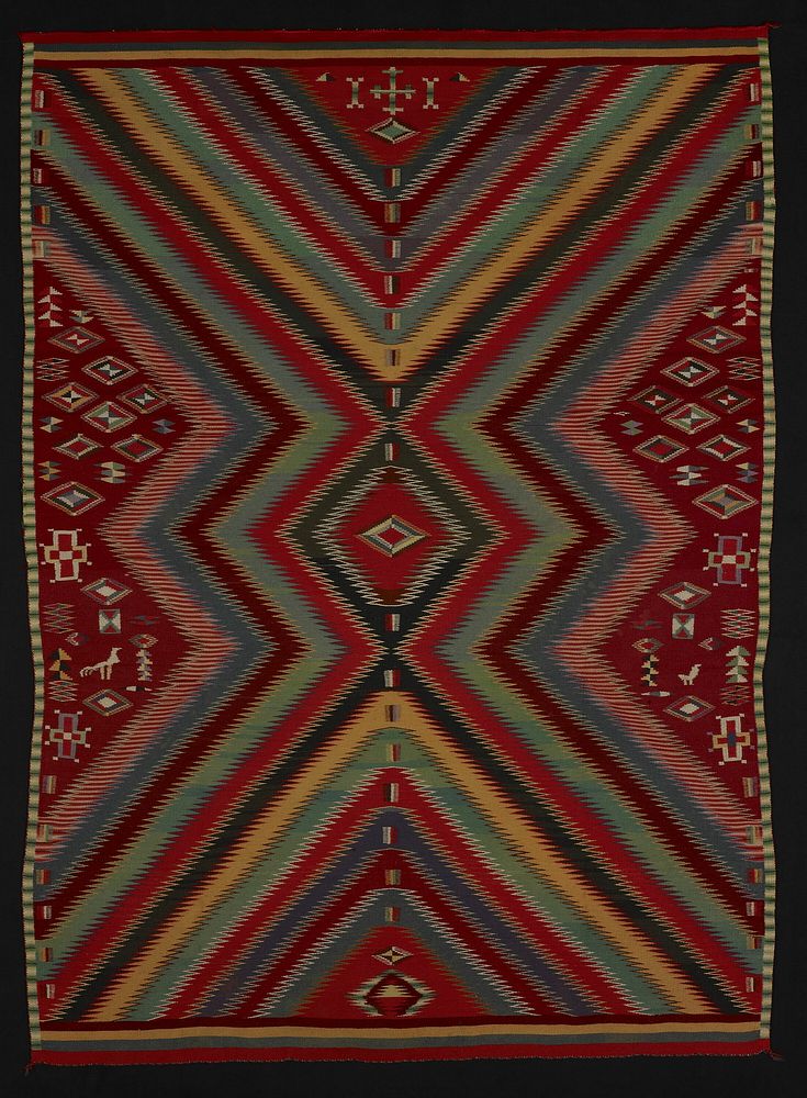 "Eye-Dazzler" Weaving by Navajo (Diné)