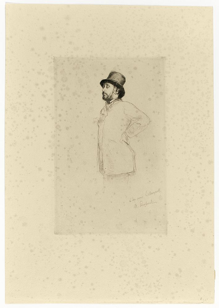 Edgar Degas, Standing by Marcellin Gilbert Desboutin