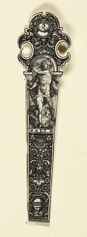 Ornamental Design for Knife Handle with Air, from The Four Elements by Johann Theodor de Bry