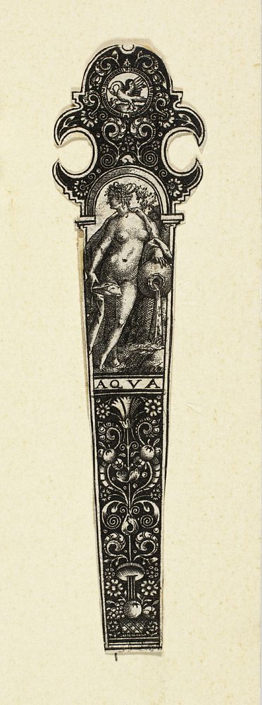 Ornamental Design for Knife Handle with Water, from the Four Elements by Johann Theodor de Bry