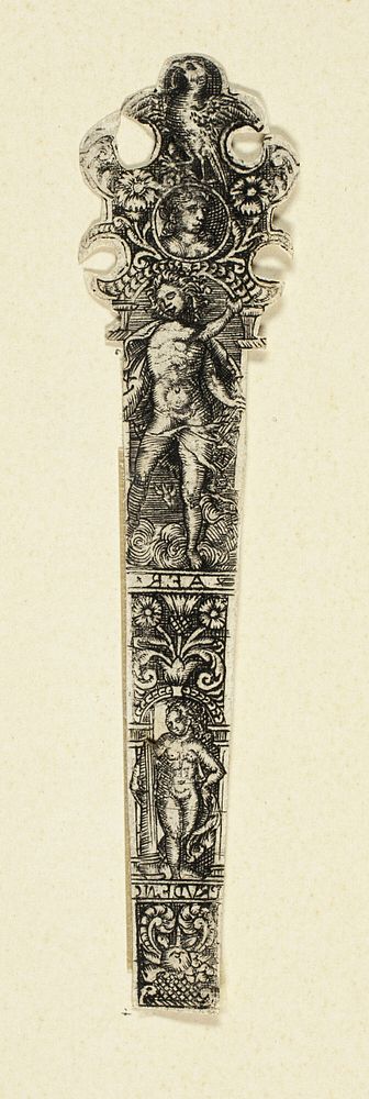 Ornamental Design for Knife Handle with Air, from The Four Elements by Johann Theodor de Bry