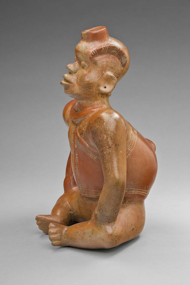 Vessel in the Form of a Seated Hunchback by Colima