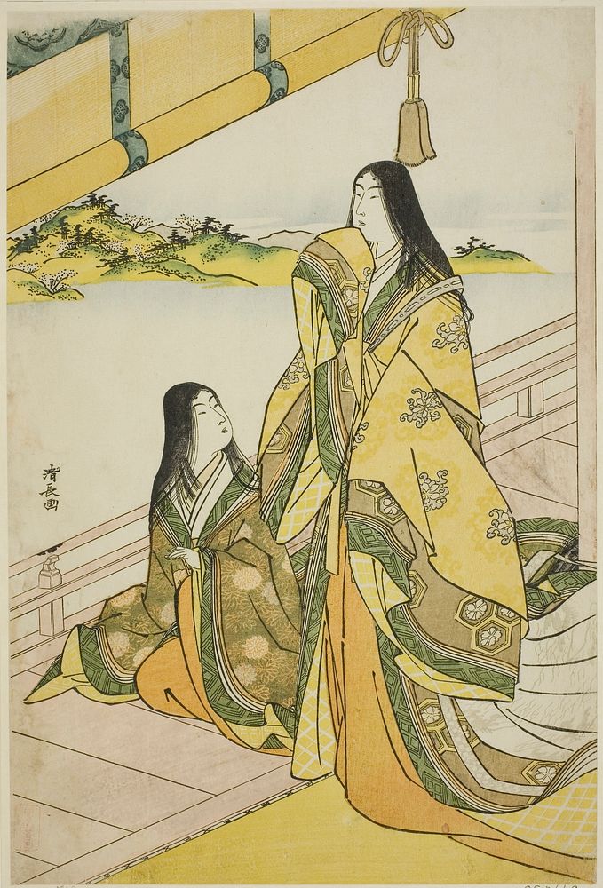 Sei Shonagon and Her Companion, from an untitled series of court ladies by Torii Kiyonaga