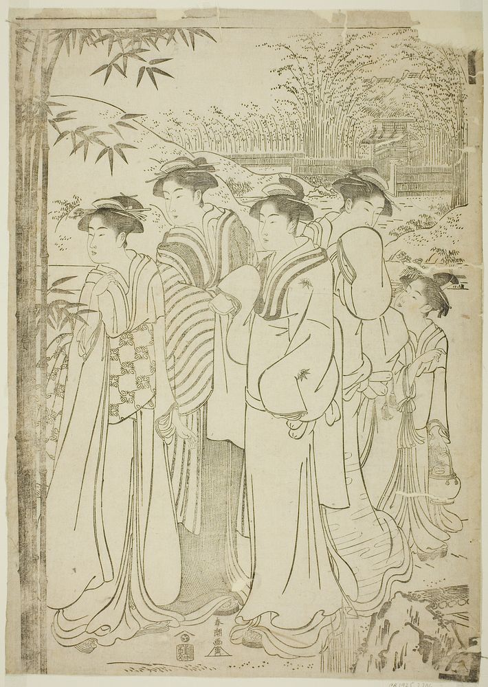 Parody of the Seven Sages of the Bamboo Grove by Katsukawa Shunchô
