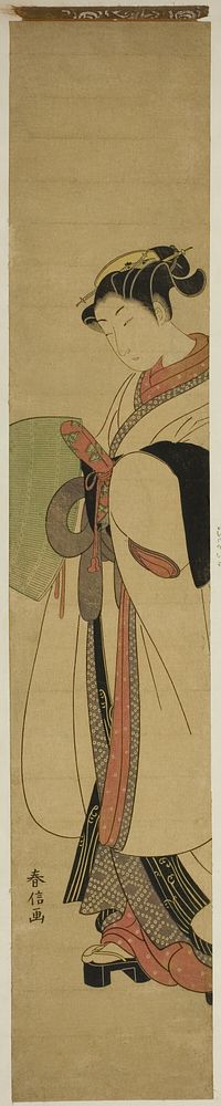 Young Woman Dressed as a Mendicant Monk by Suzuki Harunobu