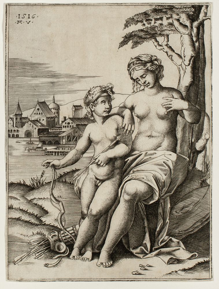 Venus Wounded by Cupid’s Dart by Agostino dei Musi