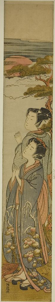 Greeting the Rising Sun on New Year's Day by Isoda Koryusai