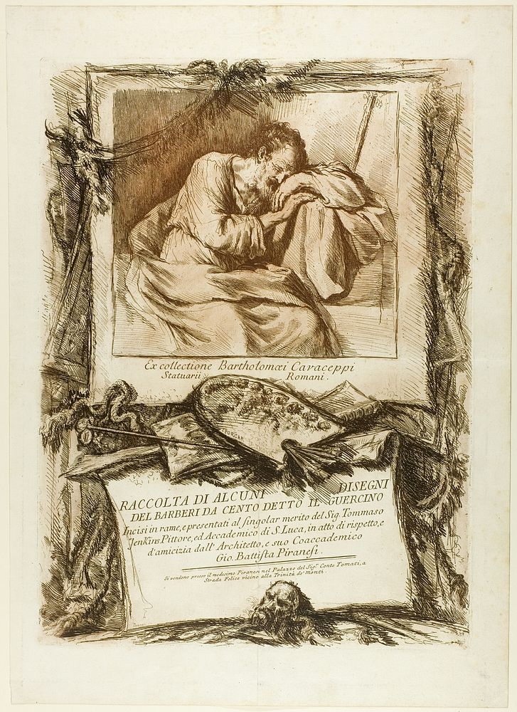 Title Page: Collection of several drawings engraved after Barbieri da Cento (known as Guercino) engraved on copper and…