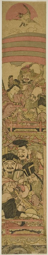 Seven Gods of Good Fortune in a Treasure Ship by Katsukawa Shunsho