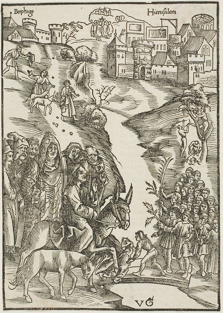 Christ's Entry into Jerusalem, from Passio domini nostri Jesu Christi by Urs Graf, the Elder