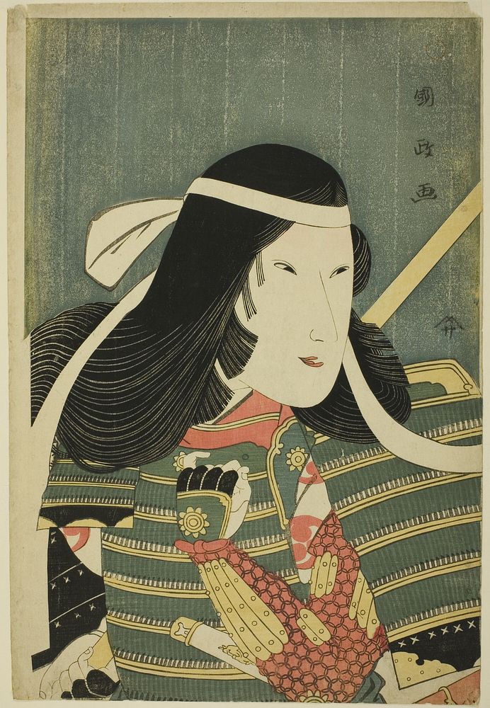Iwai Kumesaburo in the Role of Lady Tomoe by Utagawa Kunimasa