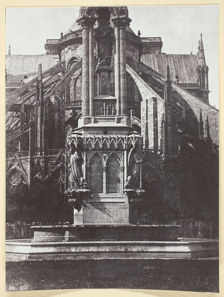 La Fontaine du square de l'Archevêché; Derrière Notre-Dame by Hippolyte Bayard