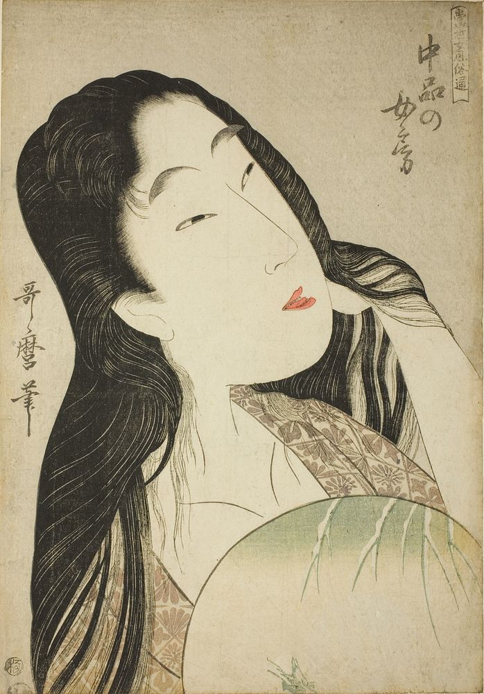 A Wife of the Middle Rank (Chubon no nyobo), from the series "A Guide to Women's Contemporary Styles (Tosei onna fuzoku…