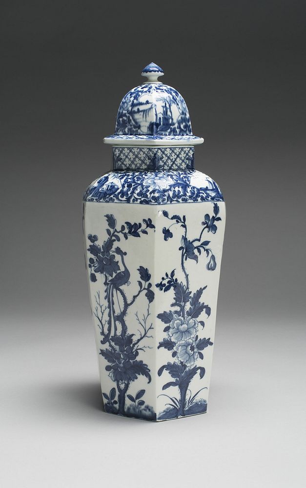 Vase with Cover (one of a pair) by Worcester Porcelain Factory (Manufacturer)