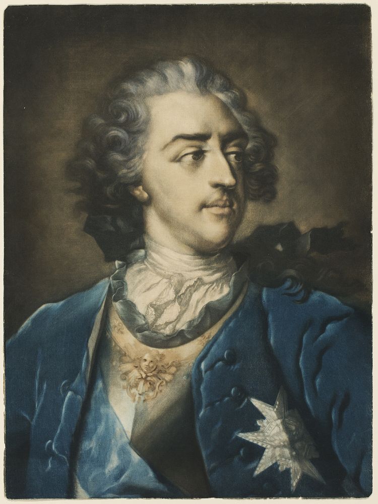 Portrait of Louis XV by Jacob Christoph Le Blon
