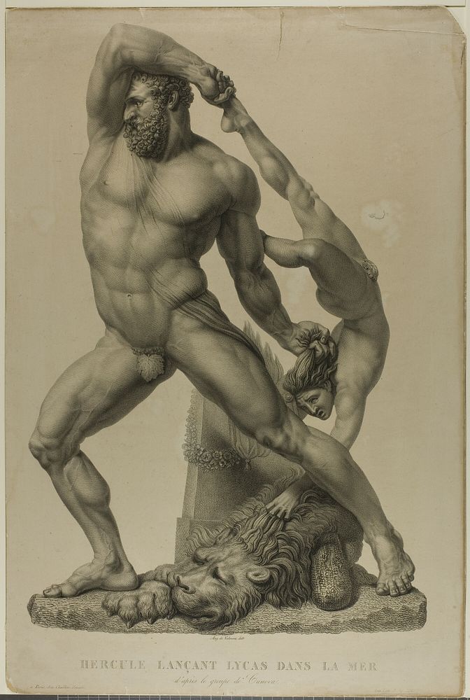 Hercules Throwing Lichas into the Sea by Auguste de Valmont