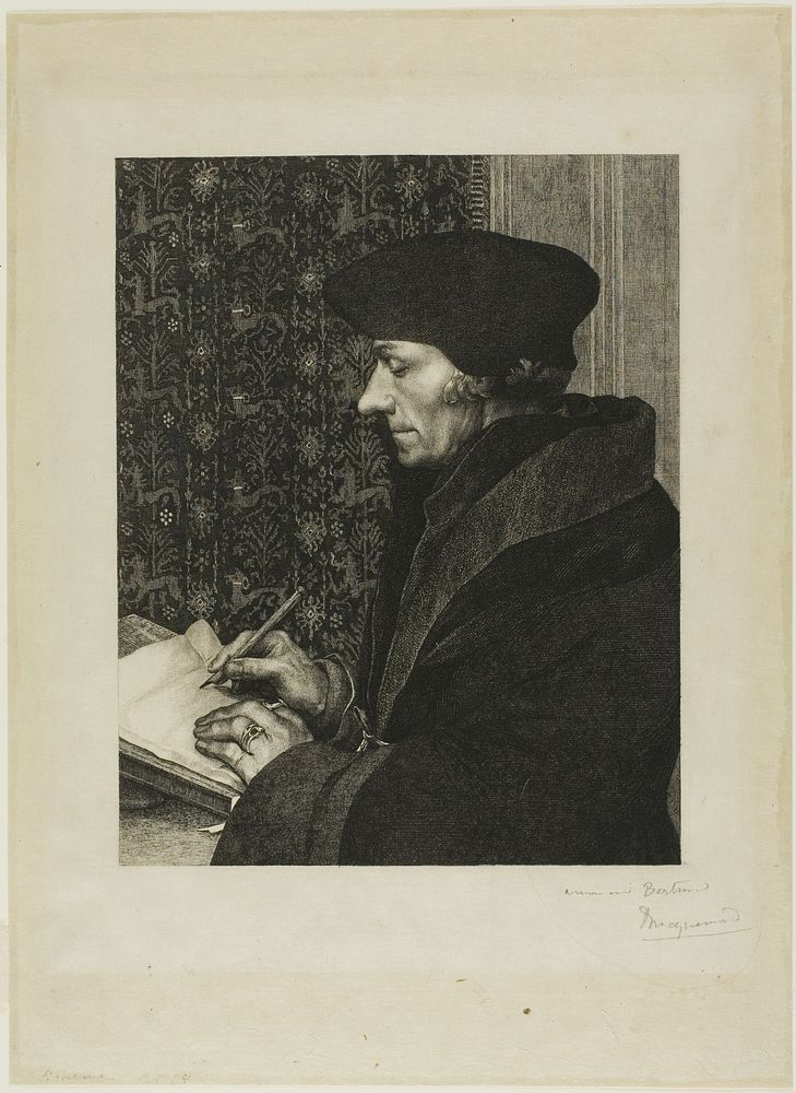 Erasmus by Félix Henri Bracquemond