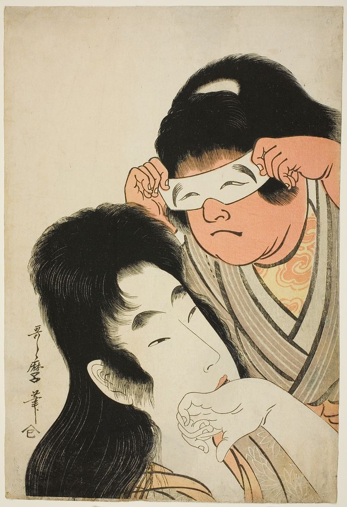 Yamauba with Kintaro Holding a Toy Mask by Kitagawa Utamaro