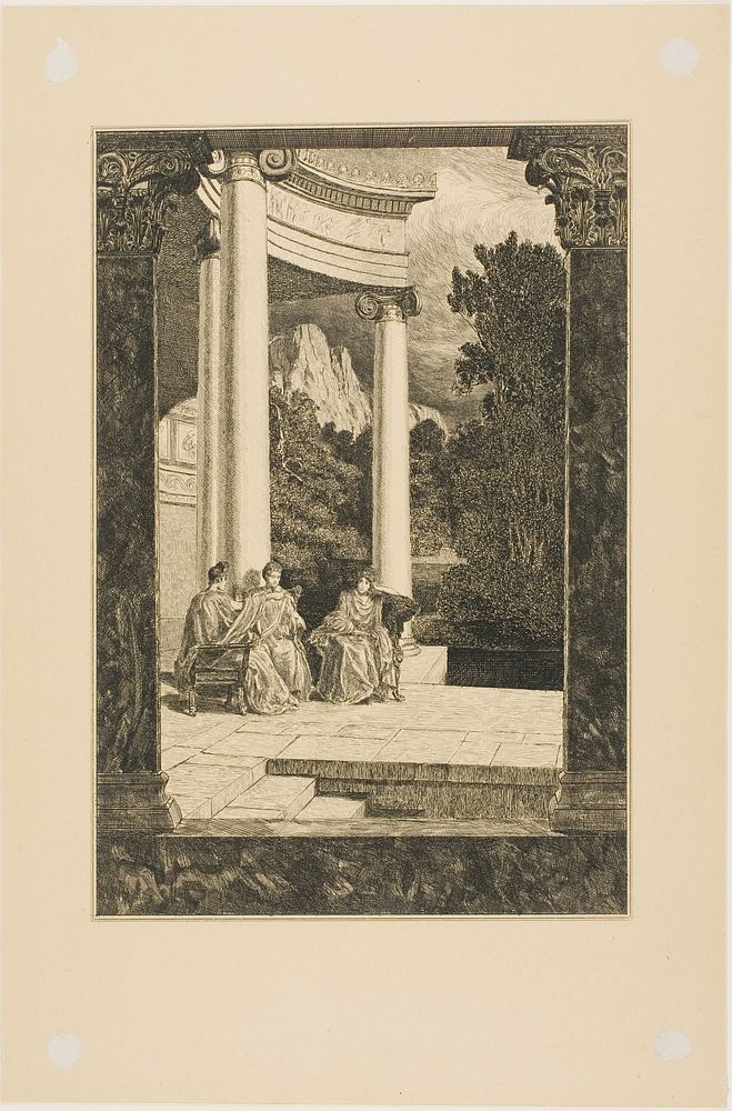 Psyche and her Sisters, plate 18 from Cupid and Psyche by Max Klinger