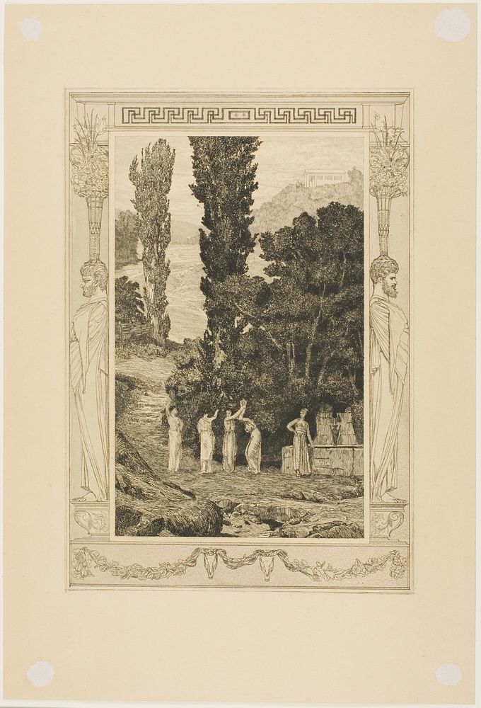 Psyche Wandering, plate 28 from Cupid and Psyche by Max Klinger