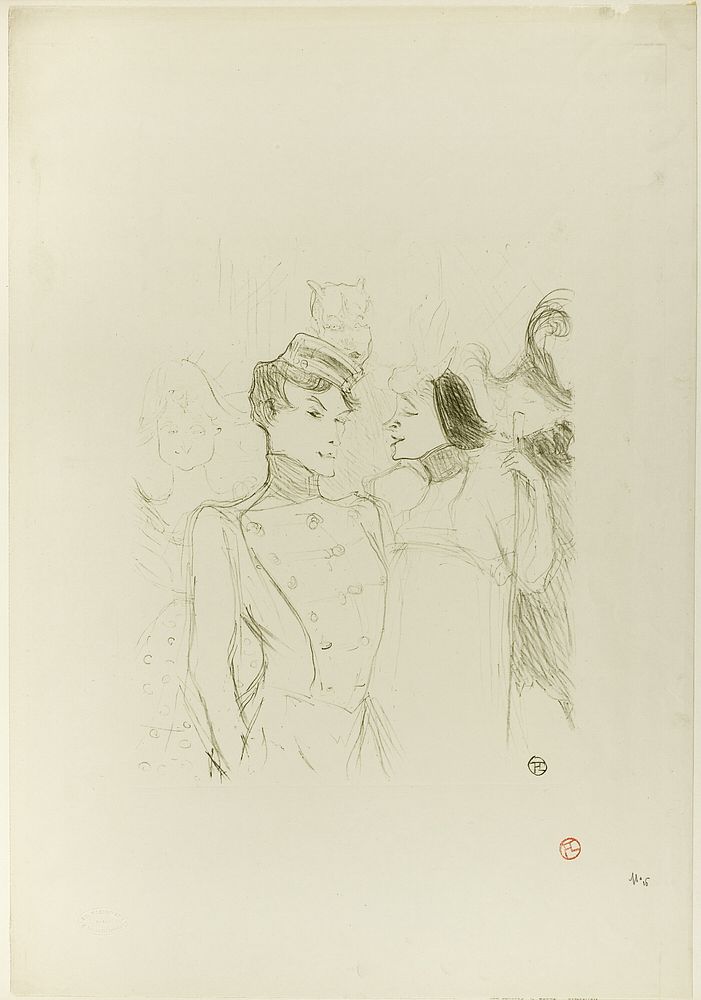 Lender and Lavallière in a Revue at the Variétés by Henri de Toulouse-Lautrec