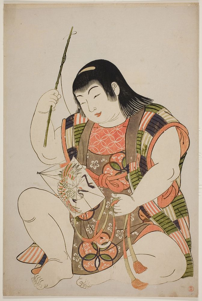 Boy as Hotei, from an untitled series of children as the Seven Gods of Good Fortune by Kitao Shigemasa