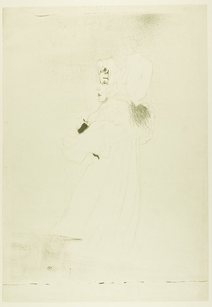 Miss May Belfort (large plate) by Henri de Toulouse-Lautrec