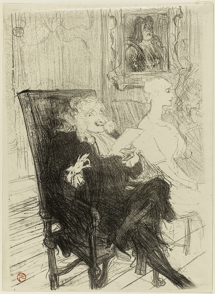 Truffier and Moreno, in Les Femmes Savantes by Henri de Toulouse-Lautrec
