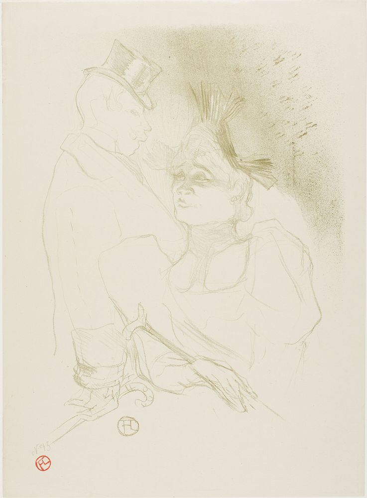 Mademoiselle Lender and Baron by Henri de Toulouse-Lautrec