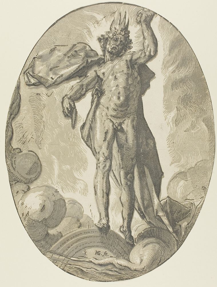 Aether, plate six from Demogorgon and the Deities by Hendrick Goltzius