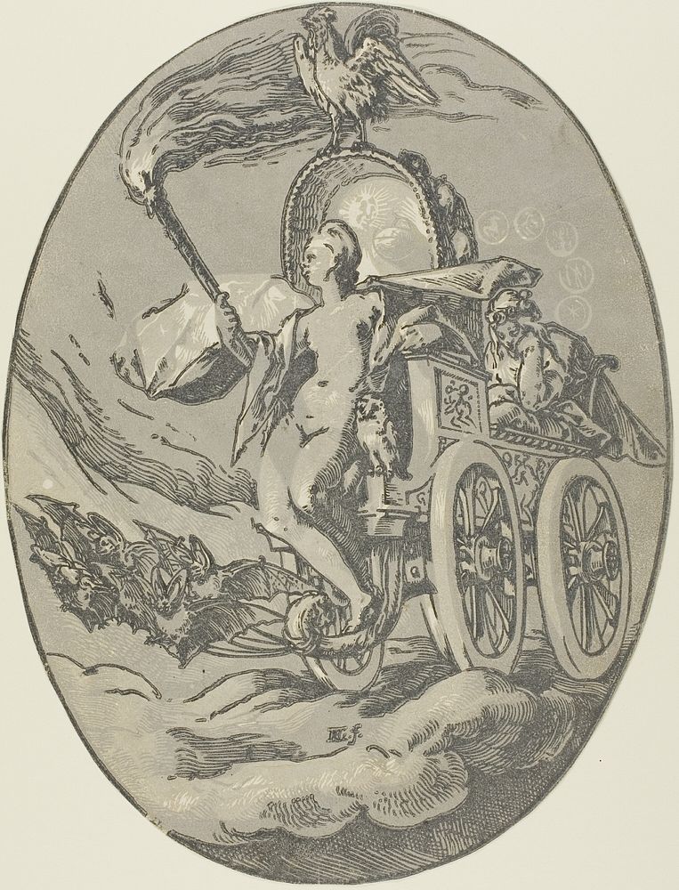 Nox, plate seven from Demogorgon and the Deities by Hendrick Goltzius