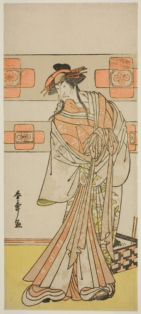 The Actor Ichikawa Monnosuke II as the Ghost of the Renegade Monk Seigen in the Play Edo no Hana Mimasu Soga, Performed at…