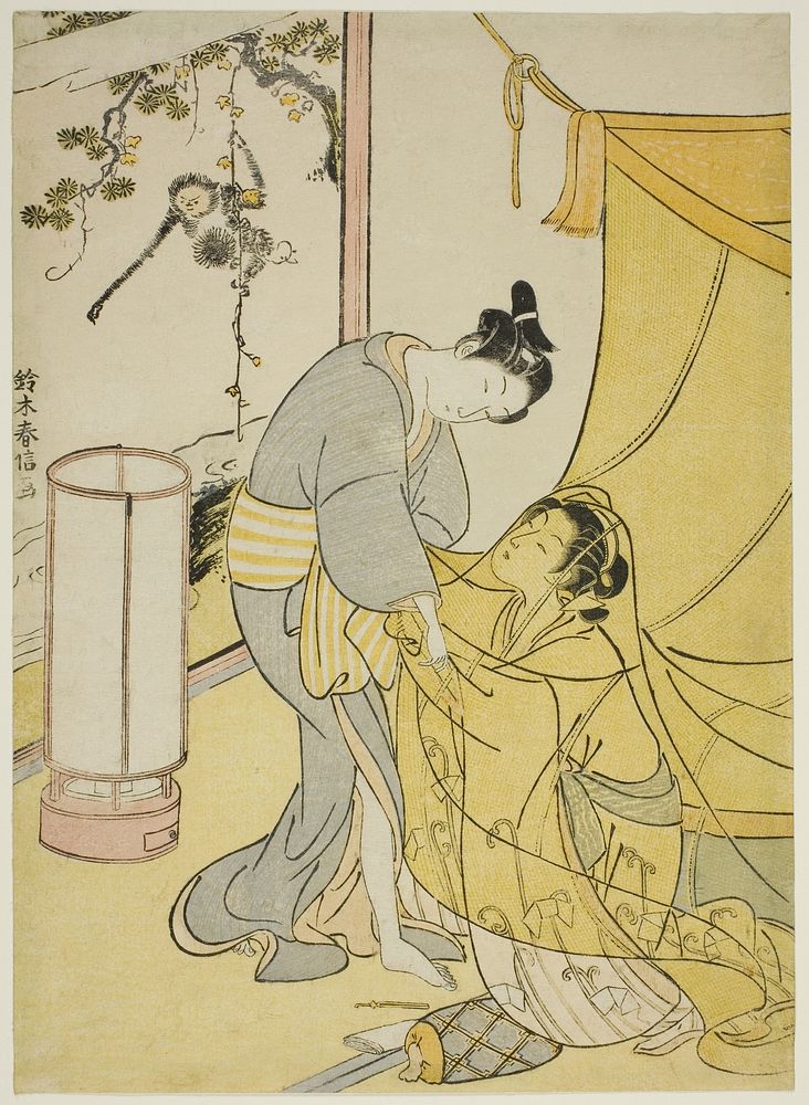 Lovers Parting at Dawn by Suzuki Harunobu