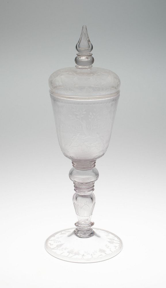 Covered Goblet (Pokal) with a Bear Hunt